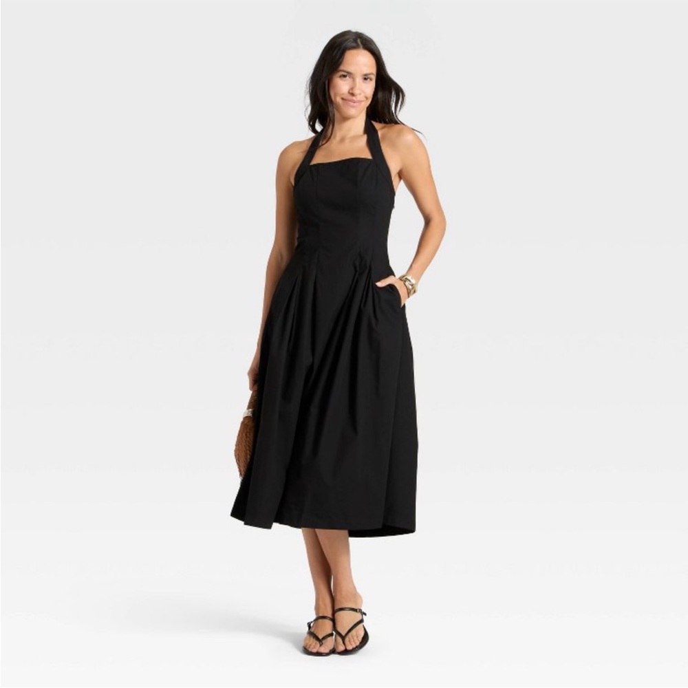 A New Day Large Black Halter Dress- NWT - Picture 3 of 5